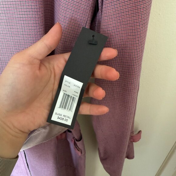 NEW Marc Jacobs Pink Micro Plaid Heart Belted Trench Single Breasted Coat L - Picture 5 of 8